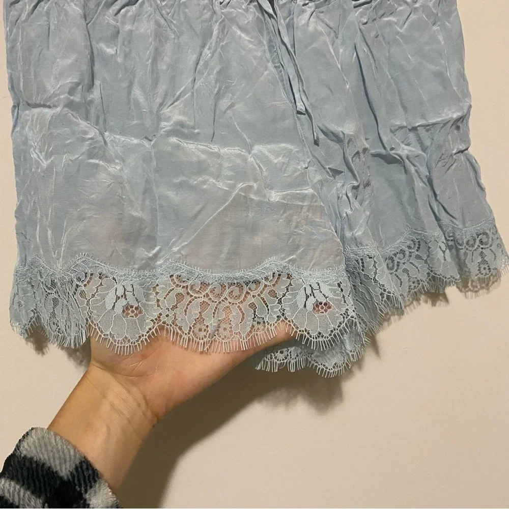 Victorias Secret Baby Blue Viscose Sleep Shorts